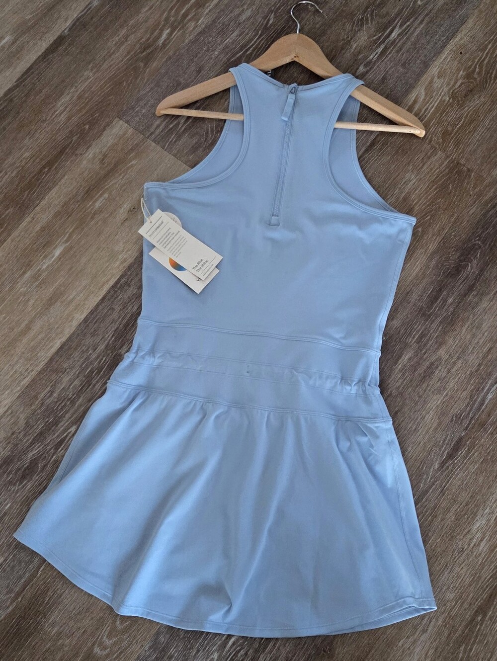 Vuori Daily Tennis Dress NWT Surf Blue Drawstring Built In Shorts Pickleball - Picture 12 of 16